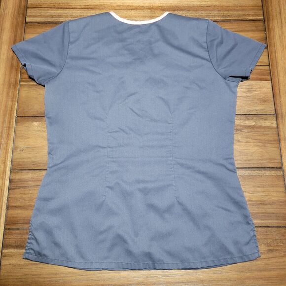 Grey's Anatomy Active Fitted Dark Grey Scrub Top - Size Medium - Picture 5 of 6